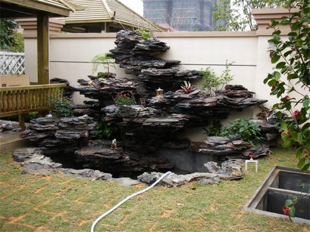 泰州庭院鱼池过滤池改造